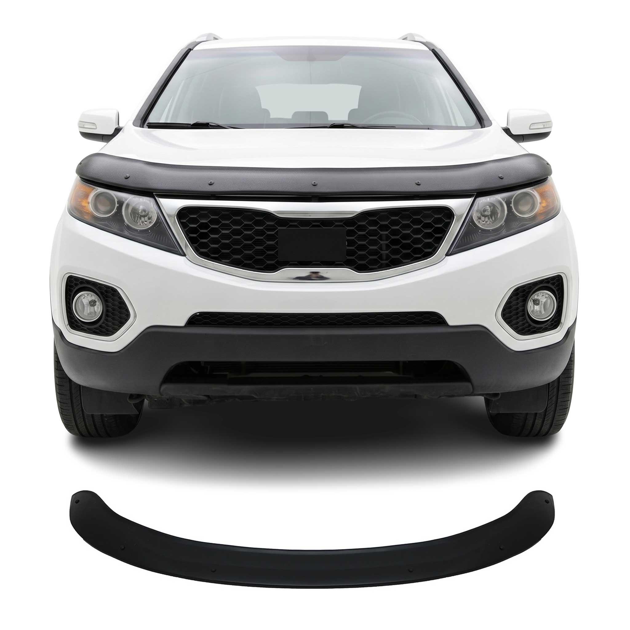 Deflecteurs d'air capot de voiture pour Kia Sorento 2009-2014 SUV Acrylique Noir