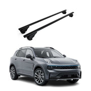 Barres de toit Transversales pour Lynk & Co 01 2021-2026 Acier Noir 2Pcs