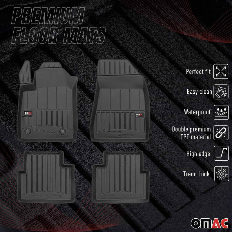 OMAC Tapis de sol caoutchouc pour Alfa Romeo Giulietta 2010-2020 Noir Premium