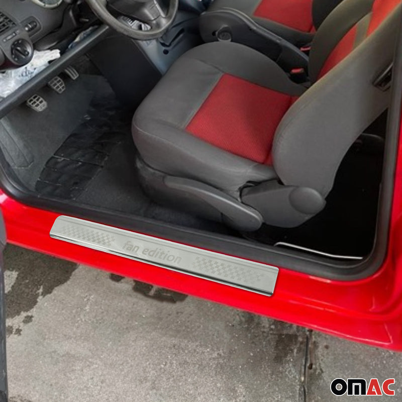 Seuils de porte pour VW Polo 2009-2017 inox chromés 2x