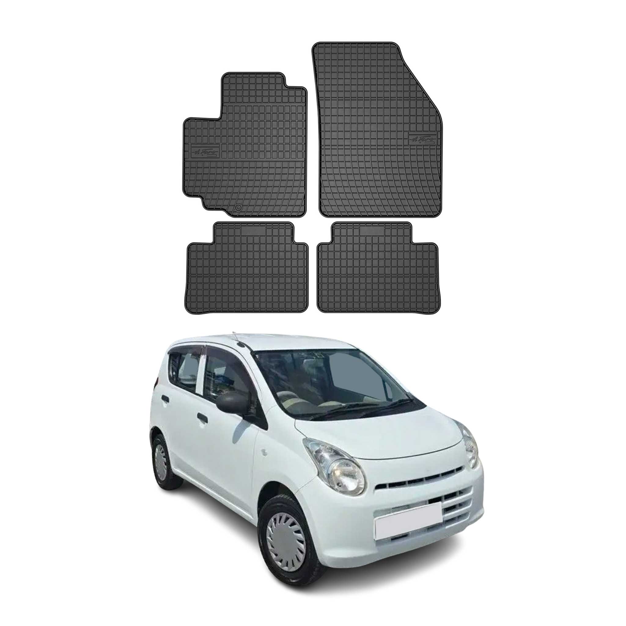 Tapis de Sol pour Suzuki Alto 2009-2014 Caoutchouc Noir