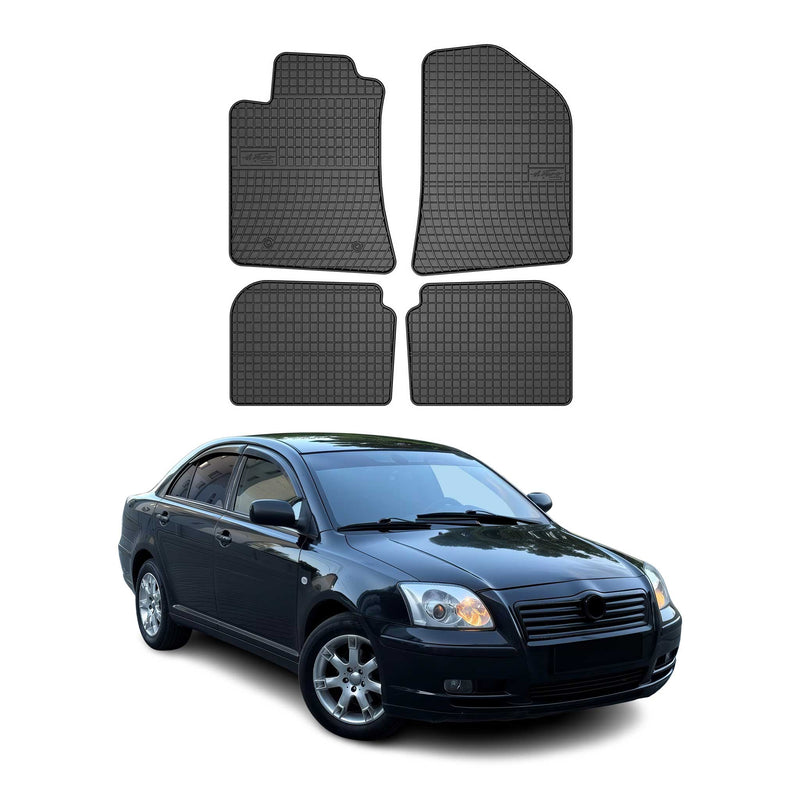 Tapis de Sol pour Toyota Avensis 2003-2009 Caoutchouc Noir
