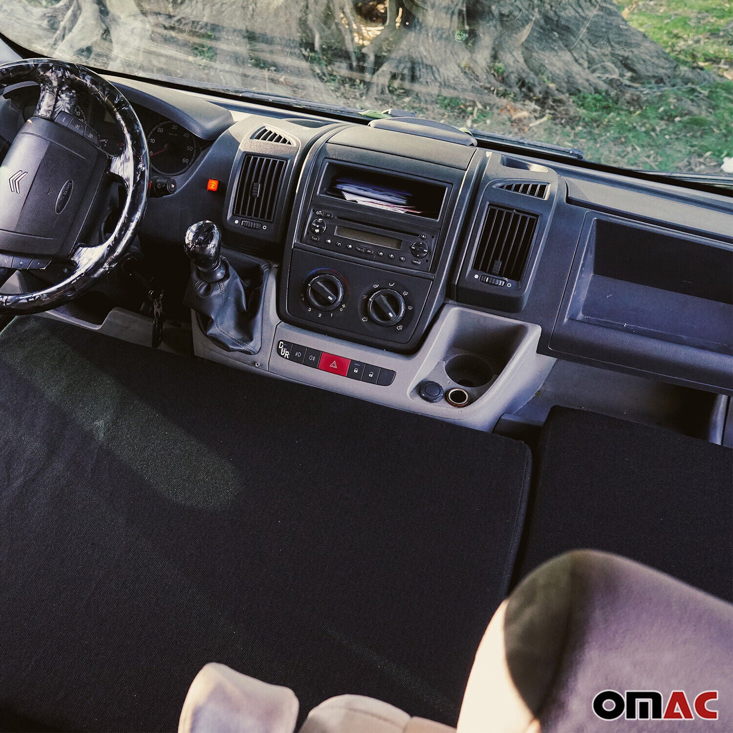 OMAC Matelas de Camping Pliable pour VW Crafter 2006-2026 Polyester Noir 1 Pc