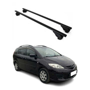 Barres de toit Transversales pour Mazda 5 2005-2010 Fer Noir