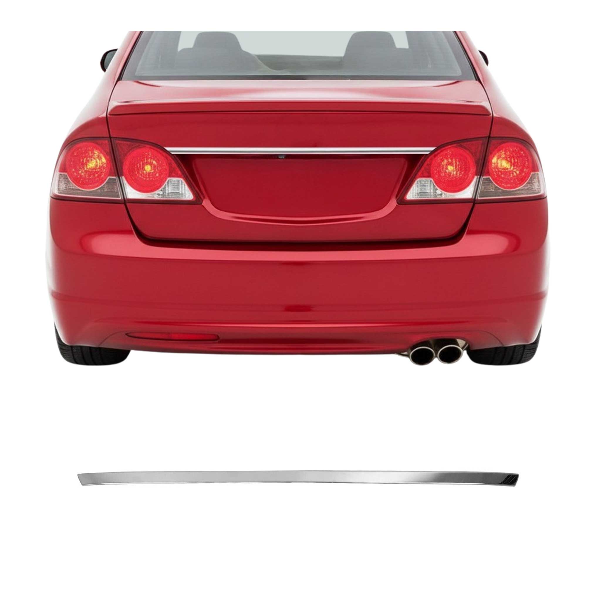 Couvercle de Poignée de Coffre Arrière pour Honda Civic 2006-2011 acier inox