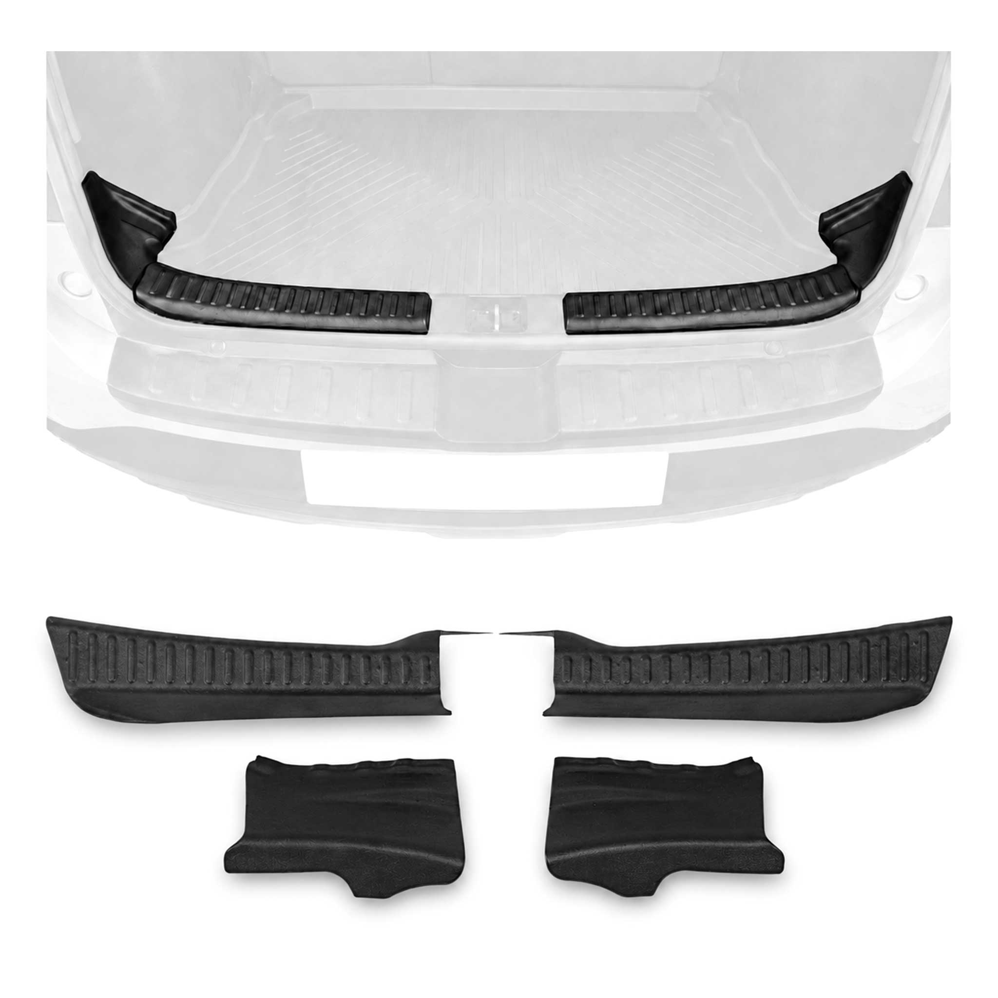 Protection de Pare-Chocs Arrière pour Dacia Sandero III 2021-2026 Acryl noir mat