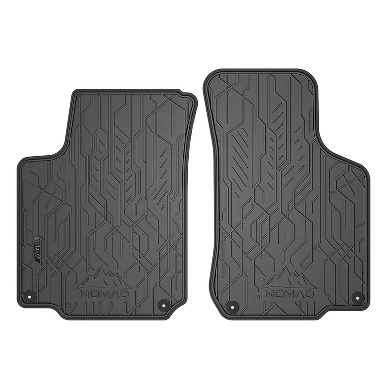 Tapis de Sol de Voiture pour Skoda Octavia I 1996-2010 Caoutchouc Noir-Gris 2Pcs