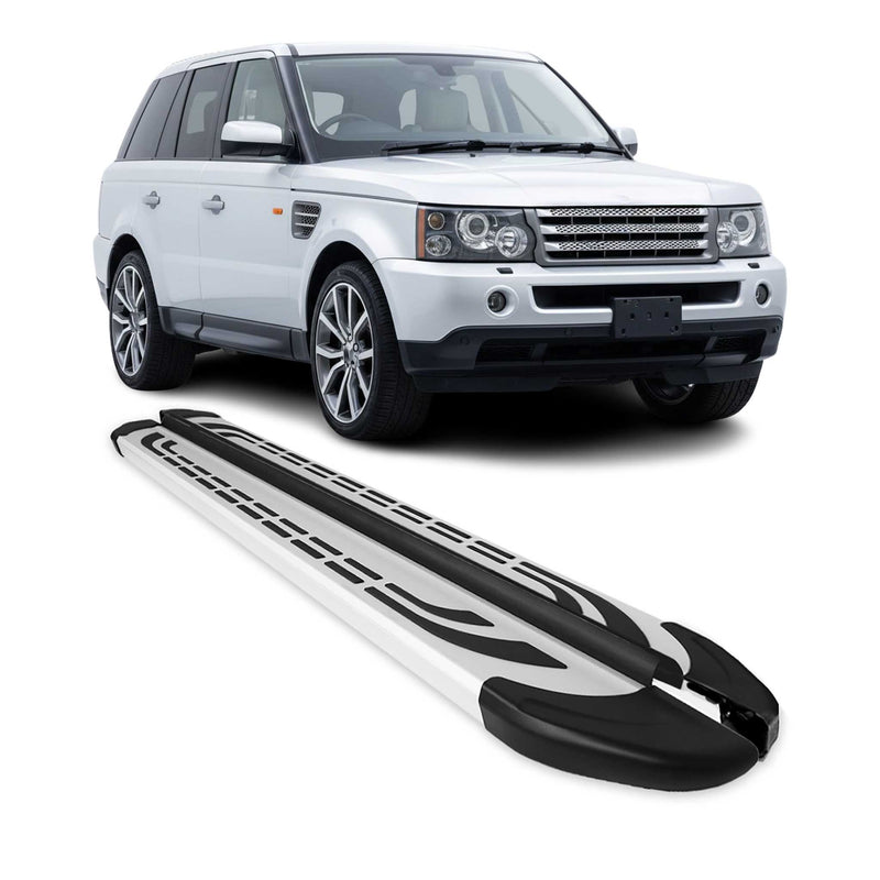 Marchepieds Latéraux pour Range Rover Sport L320 2005-2013 Aluminium Gris 2Pcs