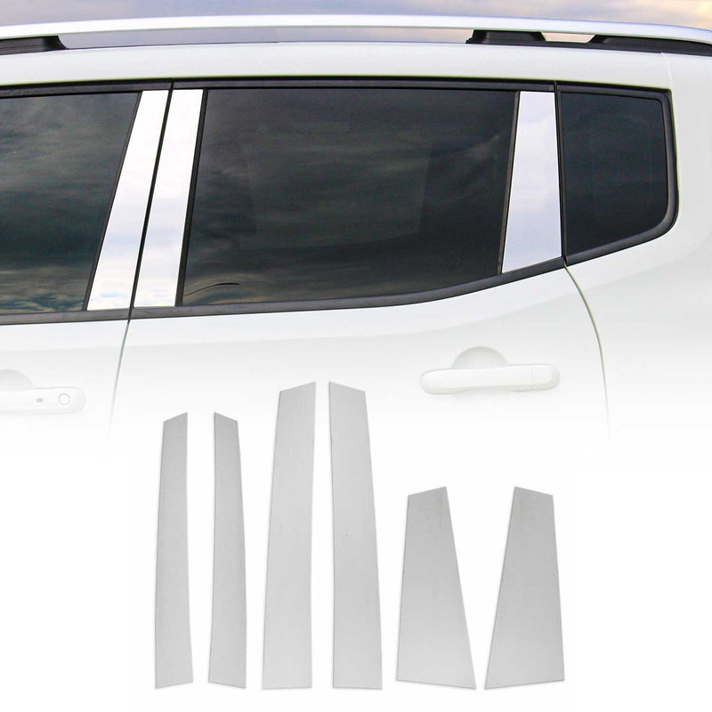 Couverture Garniture de pilier B pour Jeep Renegade 2014-2024 en acier inox 6Pcs