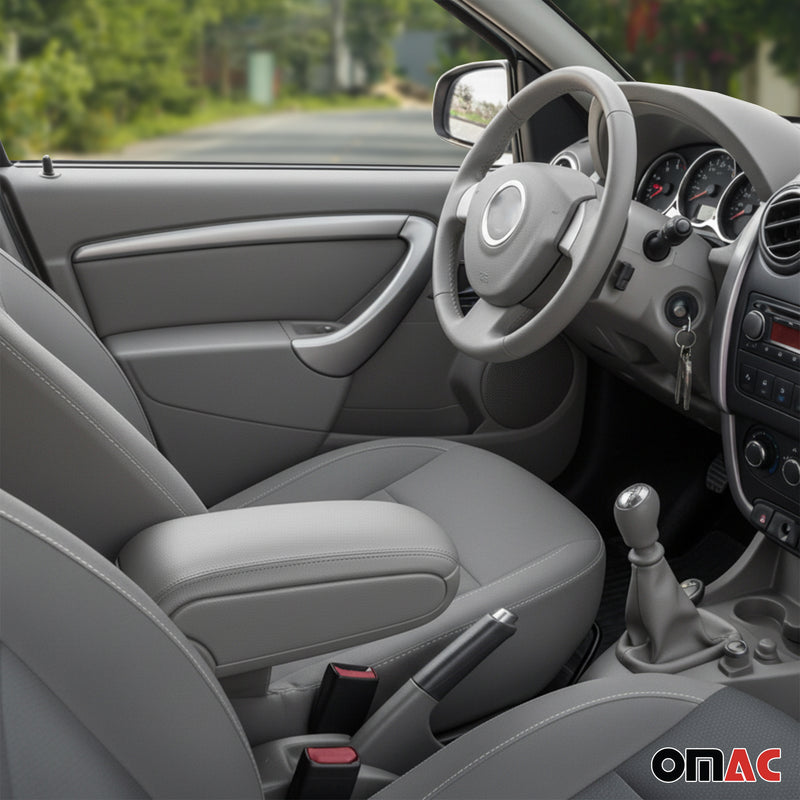 Accoudoir pour Fiat 500 500C 2015-2021 Vinyl Abs Gris