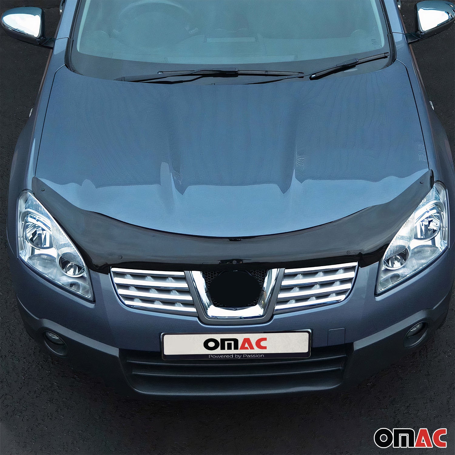 Deflecteurs capot de voiture pour Protection pour Nissan Qashqai 2006-2010 Noir