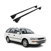Barres de toit Transversales pour Toyota Corolla mk8 Wagon 1997-2002 Acier Noir