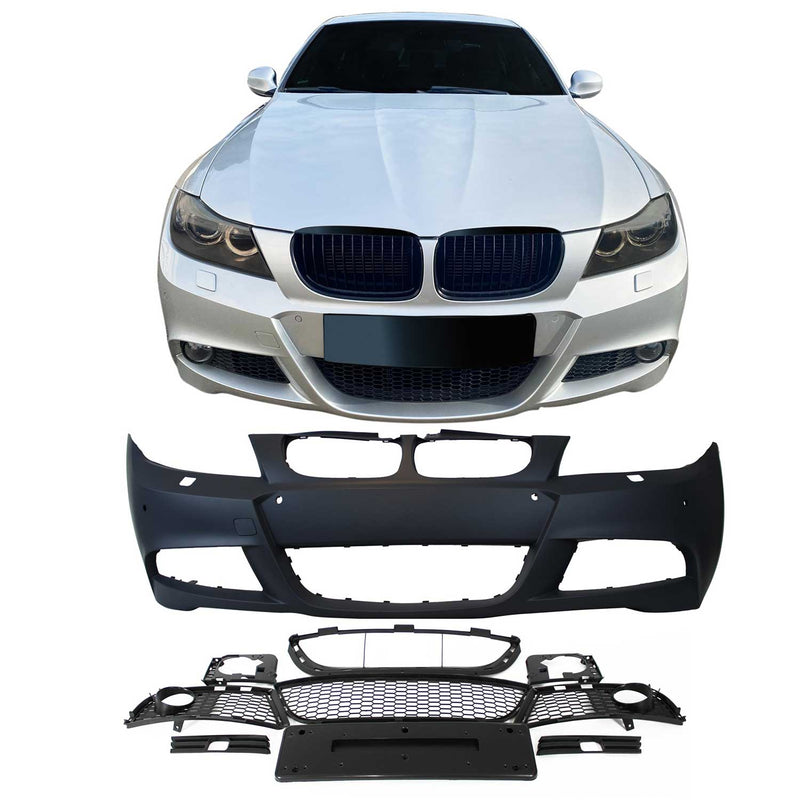 JOM Pare-chocs avant pour BMW Series 3 E90/ E91 2005-2008 Plastique Noir 1x