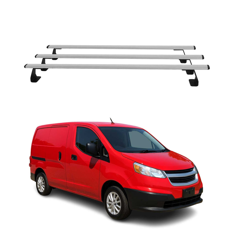 2009-2020 Nissan NV200 Barres transversales de coffre Métal Gris 3 Pcs