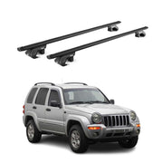 Barres de toit transversales pour Jeep Cherokee KJ KK 2001-13 5 P Noir 2x ABE
