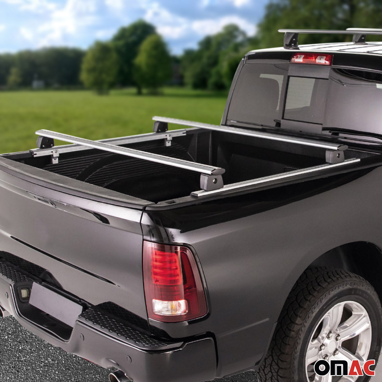 Menabo Barre-Traverse de Toit Porte-bagages pour Nissan Titan Alu