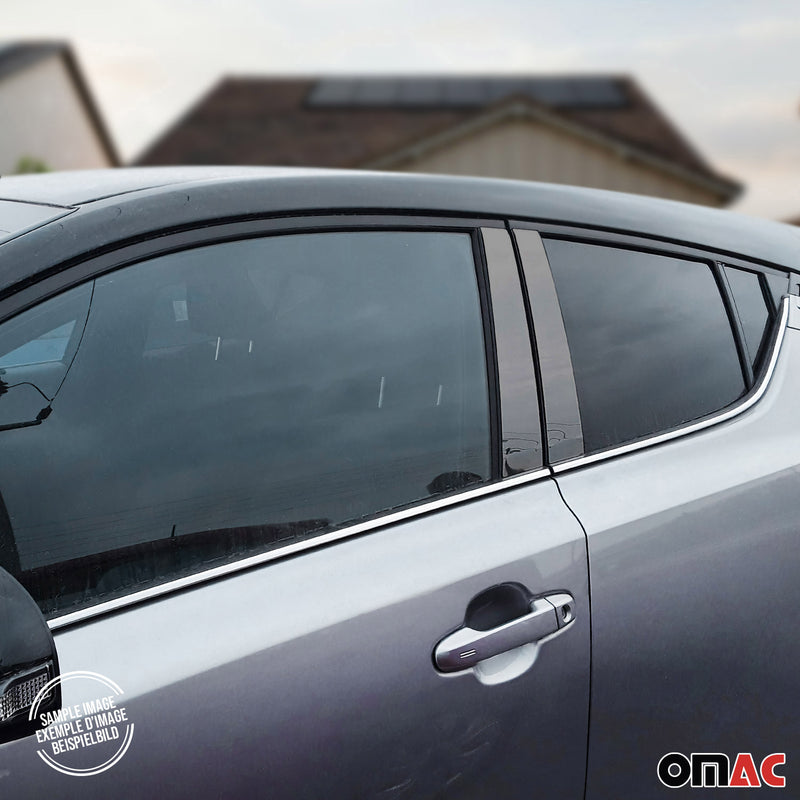 Piliers de fenétre pour Toyota C-HR 2016-2021 en acier inox Foncé