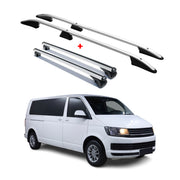 KIT Barres de toit trans+long pour VW T6 T6.1 Transporter 2015-2024 L2 Long Alu