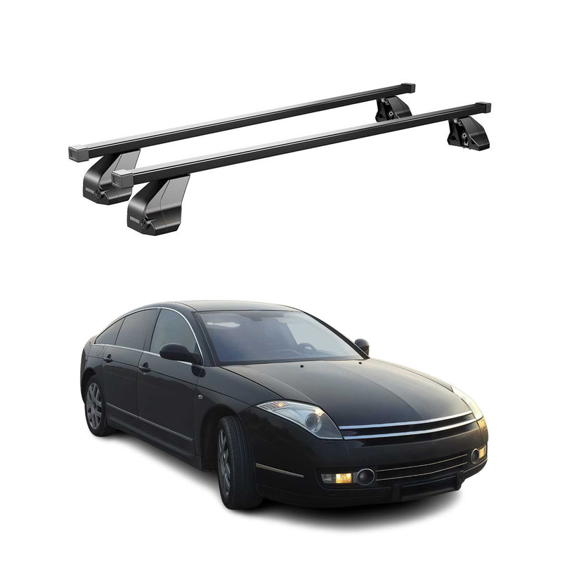 Barres Transversales Menabo pour Citroen C6 2005-2012 Noir