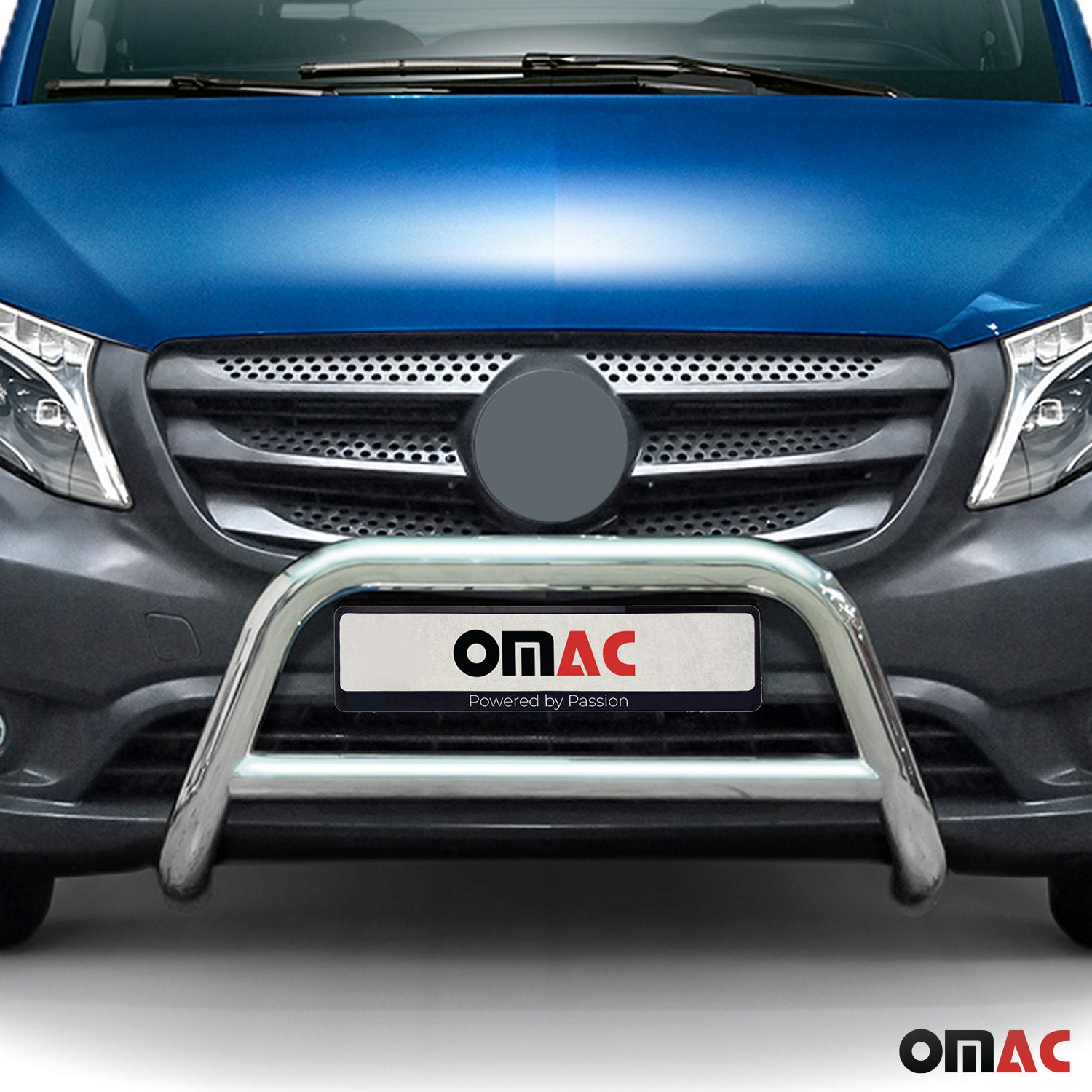 Pare-Buffle Avant Pour Mercedes Vito W447 2014-2019 Pre-FL en Acier Argent