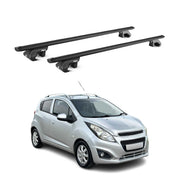 Barres de toit transversales pour Chevrolet Spark M300 2010-2015 Alu Noir ABE