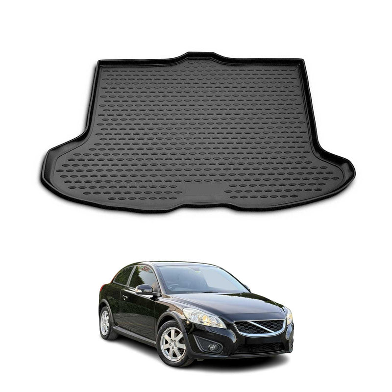 Tapis de Coffre pour Volvo C30 2007-2013 HB en caoutchouc TPE 3D Noir 1Pcs
