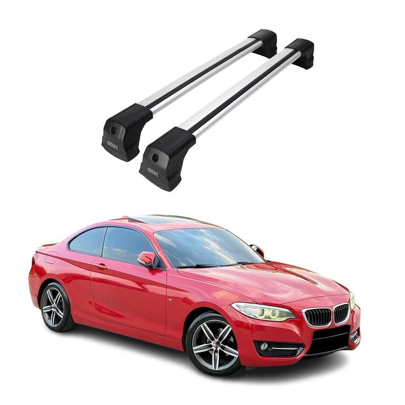 Barres de toit transversales pour BMW Série 2 F22 Coupé 2012-2021 Alu Gris