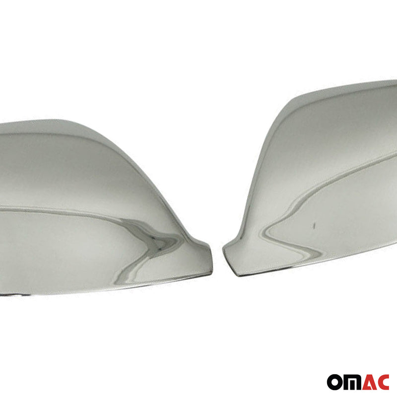 Coques de Rétroviseurs pour VW Transporter T5 2010-2015 en Acier Chromé Argent