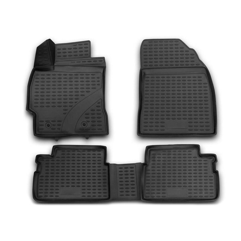 Tapis de sol pour Toyota Corolla 2006-2013 en caoutchouc TPE 3D Noir 4Pcs