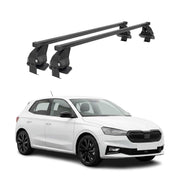 Menabo Barres de toit Transversales pour Skoda Fabia mk4 2022-2026 Acier Noir 2x
