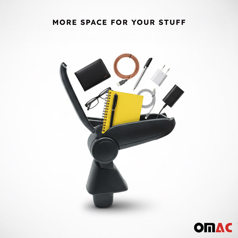 Accoudoir pour Opel Corsa F HB 2019-2025 Vinyl Abs Noir