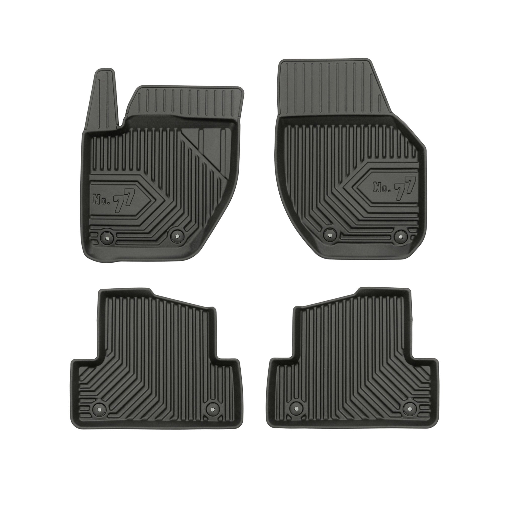 Tapis de Sol de Voiture pour Volvo V40 II 2012-2019 TPE Antidérapant Noir 4Pcs
