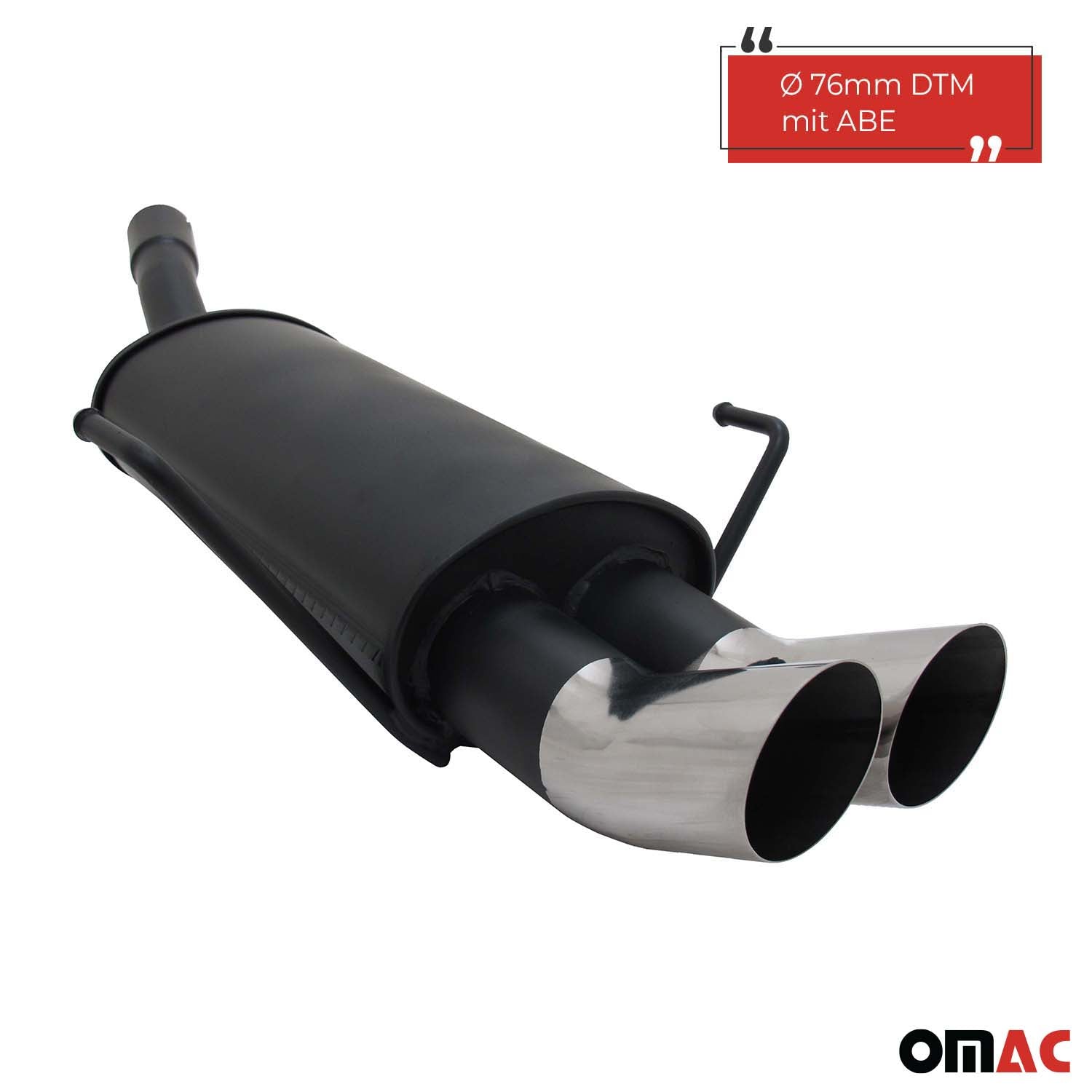 Échappement arrière sport Novus pour Opel Astra H Hayon 2x76mm DTM avec ABE