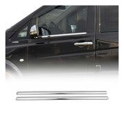 Baguettes pour contour Latérales pour Mercedes Viano 2003-2014 inox chrome