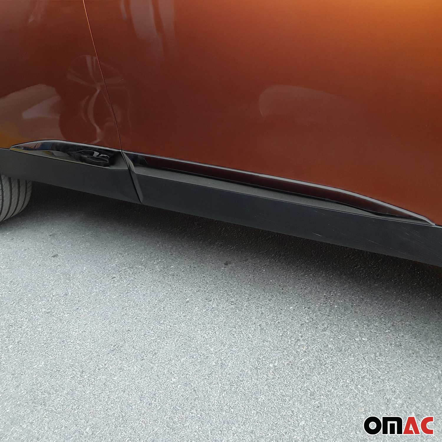 Garniture Baguette de porte latérale pour Peugeot 2008 2019-2025 inox Foncé 4Pcs