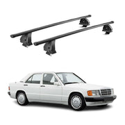 Barres de toit transversales acier pour Mercedes 190 W201 1982-1993 TÜV Noir 2x