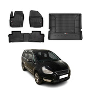 Kit Tapis de Sol et Coffre pour Ford Galaxy 2006-2015 TPE Noir