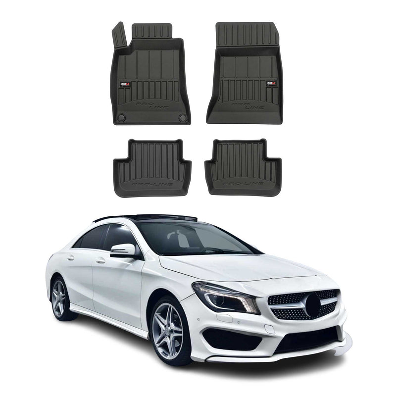 OMAC Tapis de sol en caoutchouc pour Mercedes CLA Coupé 2013-2018 Noir Premium