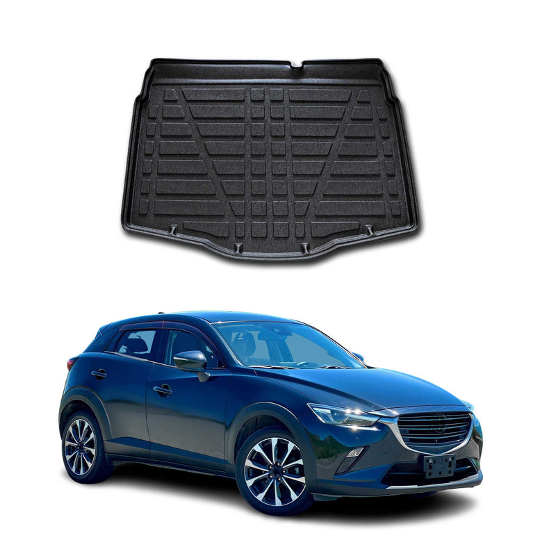 Tapis de Coffre pour Mazda CX3 2015-2022 en TPE Noir