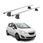 Barres de toit transversales Alu pour Opel Meriva B 2010-2017 TÜV 75 kg Gris 2x