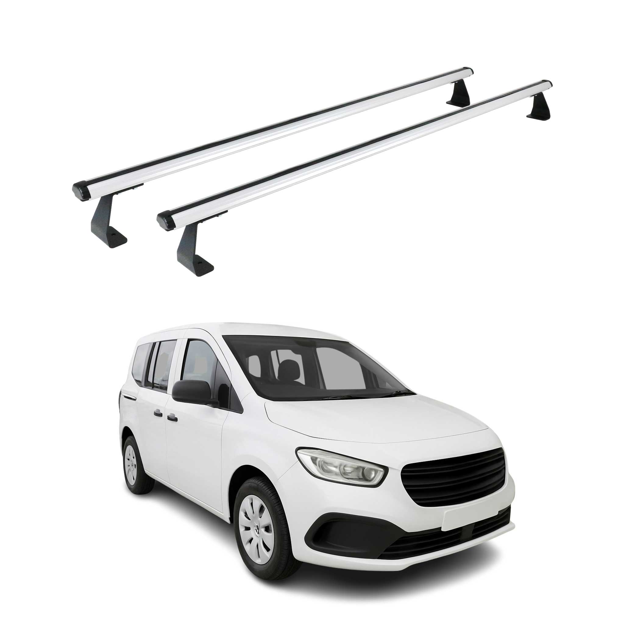 Barres de toit transversales pour Mercedes Citan 2021-2026 Aluminium Gris 2 pcs