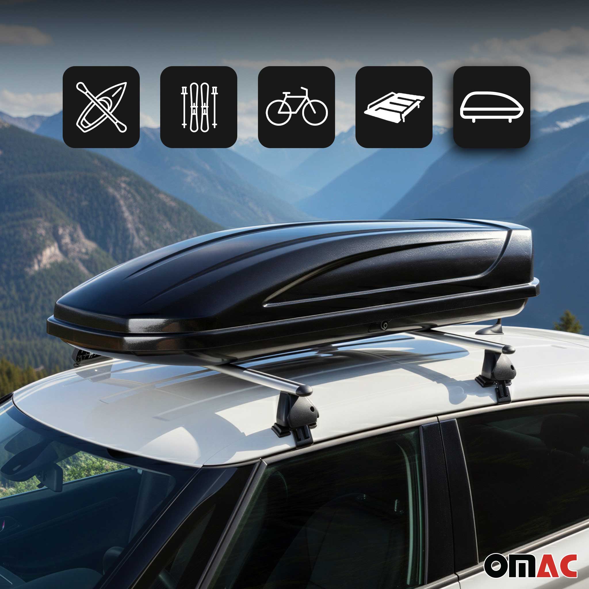 Barres de toit transversales Alu pour Audi A3 8PA Sportback 2005-2013 Gris 2Pcs