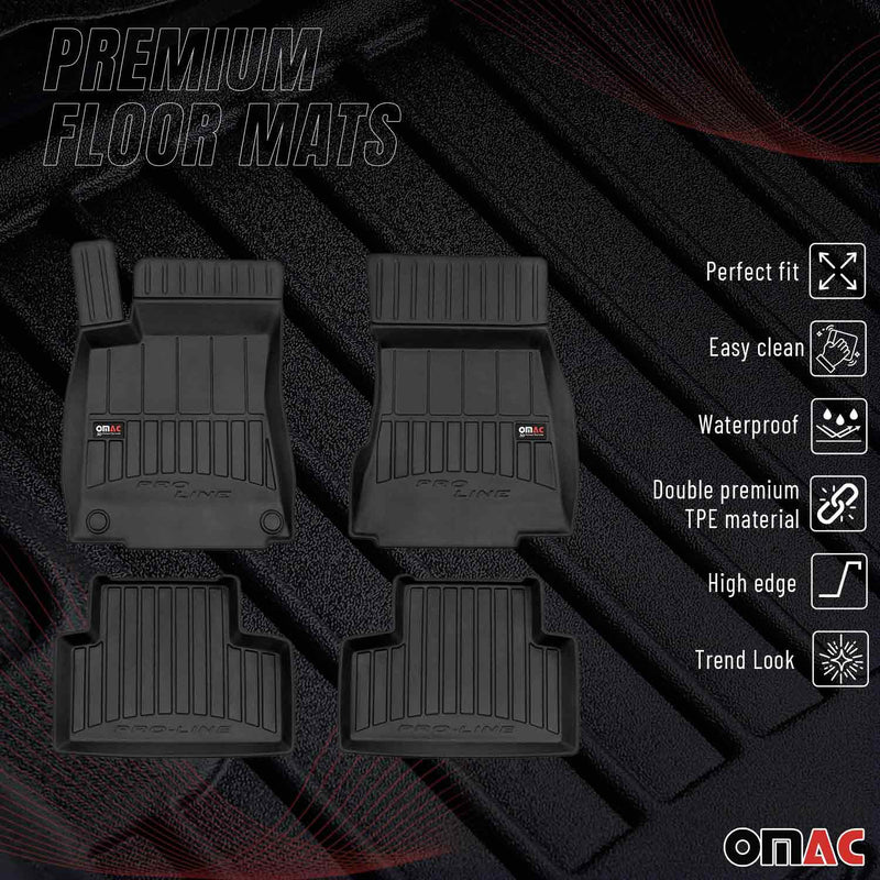 OMAC Tapis de sol en caoutchouc pour Mercedes GLB X247 2019-2025 Noir Premium