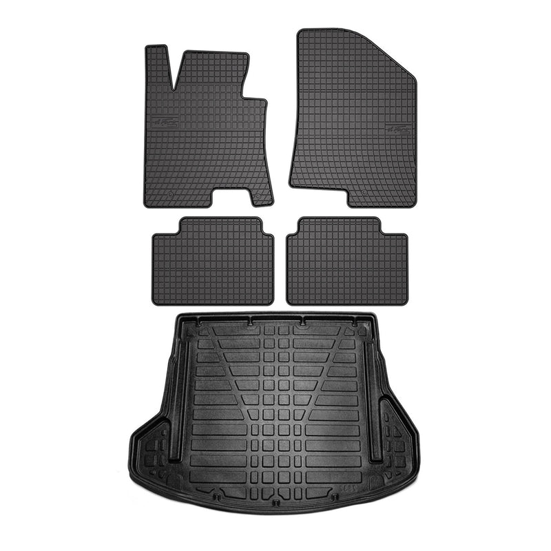 Kit Tapis de sol et coffre pour Hyundai i30 2012-2016 TPE Noir