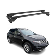 Barres de toit Transversales pour Nissan Murano 2008-2015 Aluminium Noir