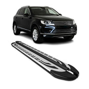 Marchepieds Latéraux pédale pour VW Touareg 2010-2018 Aluminium Gris Noir 2x