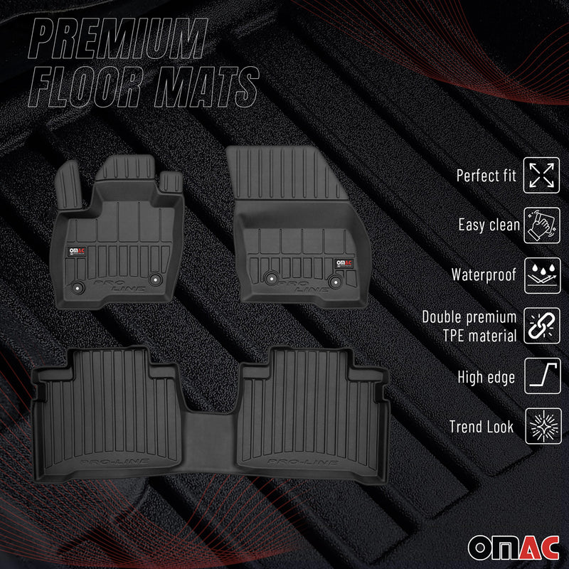 Tapis de Sol pour Ford S-Max 2015-2018 TPE Noir