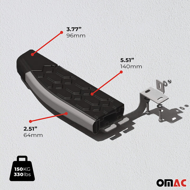 Marchepieds Latéraux Pédale pour Renault Austral 2022-2024 Alu Argenté Noir