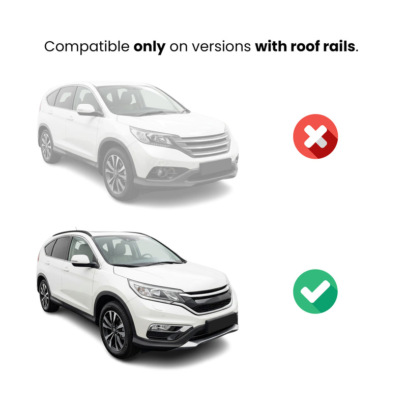 Barres de toit transversales pour Honda CR-V 2012-2016 Acier Noir 2 pcs