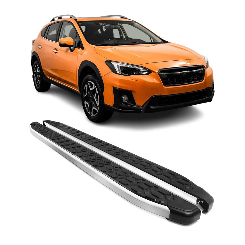 Marchepieds Latéraux pédale pour Subaru XV 2012-2018 Gris Noir Aluminium 2Pcs